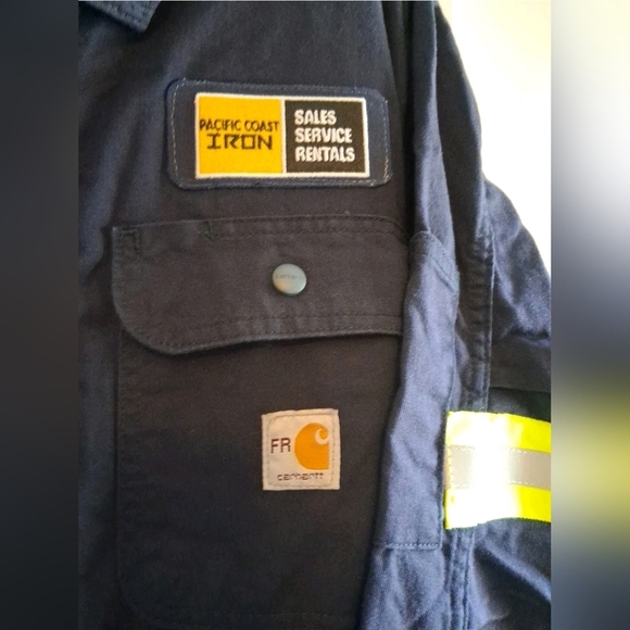 Carhartt FR Flame Resistant Workwear Coveralls Welder Mechanic 391-20 L Blue - Picture 5 of 6